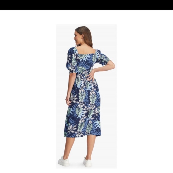 Roxy Floral Blue Dress NWT XS - Picture 2 of 11